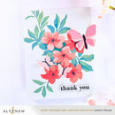 Card with flowers and a butterfly on a white background, featuring the brand 'Altenew'.