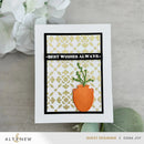 Greeting card with 'Best Wishes Always' text and floral design, featuring Altenew branding.