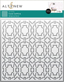 Altenew Luxe Lattice background stencil with brand name on a white background