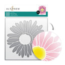Altenew Petal Pop Background Stencil with a daisy design on a white background
