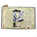 Open book with illustrations of a boy and girl holding hands, surrounded by text and decorative elements.
