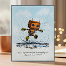 Andy Skinner Pre-Cut Rubber Stamp Set - Bot-ology Rainy Day