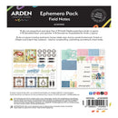 Arden Creative Studio Ephemera Pack Field Notes packaging with various cut-out pieces and text.
