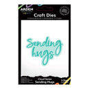 Packaging of Arden Creative Studio Craft Dies with 'Sending Hugs' text on a white background
