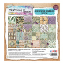 Packaging of 'Text{ures} by Lou Collins Beneath the Brambles' paper pad with various design patterns.