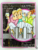 Art Impressions Clear Stamps Set - Wine Tasters