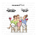 Art Impressions Clear Stamps Set - Wine Tasters