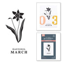 Spellbinders Press Plates From Florals Through The Year March Daffodil*