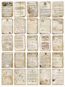 Poppy Crafts Burnt Edge Scrap Paper Pack - Vintage Music/Spells/Notes