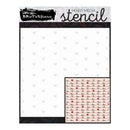 Brutus Monroe stencil with heart pattern and 'love' text design on a white background