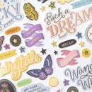 Crate Paper Moonlight Magic Thickers Stickers 51/Pkg - Star Struck - Phrase - Gold Foil*