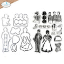 Elizabeth Craft Stamp And Die Set Mr. and Mrs.