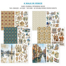 Collection of Venice-themed paper sheets and images for a junk journal ephemerum book.
