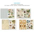 Junk Journal Ephemera Book by Asia Diary with various designs on a white background