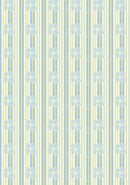 Patterned paper with blue and yellow stripes on a light background