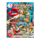 Book cover of 'Neverland' with illustrations of children and a red kite on a blue background.