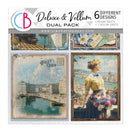 Ciao Bella Deluxe & Vellum Dual Pack with vintage-themed paper designs on a white background.