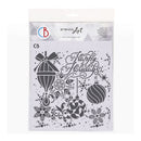 Ciao Bella Winter Season Texture Stencil Art 8"x8" - Happy Holidays