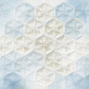 Hexagonal tile pattern in light blue and white