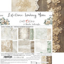 Craft paper set with floral and textured designs titled 'Lifetime Loving You' by Craft O'Clock.