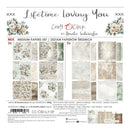 Craft paper set packaging with floral designs and product details.