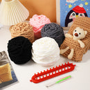 Poppy Crafts Chenille Scarf Weaving Kit - Charcoal