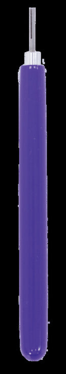 Purple tool with a white handle on a transparent background