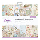 Scrapbook Memories paper pad packaging with various designs on a white background