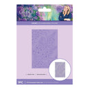 Lilac embossing folder packaging with floral design and brand name 'The Gilded Age'.