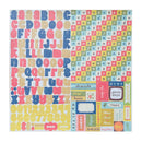 Crate Paper 12"x 12" Sticker Sheet - Neighbourhood Collection - Alpha labels
