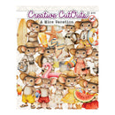 Creative Cut Outs 'A Mice Vacation' 23-piece craft paper set featuring a whimsical illustration of cartoon mice in beachwear with summer accessories like a pink flamingo, starfish, watermelon, and surfboard.