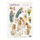 Sheet of die-cut stickers featuring children and animals with 'Crafted Memories' branding.