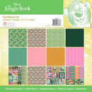 Card making pad packaging with Disney's The Jungle Book design, featuring a grid of paper samples and a bear illustration.