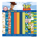Toy Story card making pad packaging with colorful papers and character illustrations.