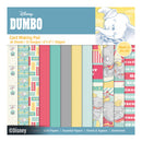 Disney Dumbo card making pad with various paper designs on a blue background