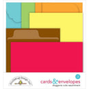 Doodlebug Cards & Envelopes 12/Pkg Doggone Cute Assortment*