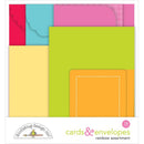 Doodlebug Cards & Envelopes 12-pack Rainbow Assortment*