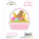 Doodlebug Water Bottle Sticker Doodles Bunny Basket*