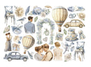 Stamperia Cardstock Ephemera Adhesive Paper Cut Outs - Timeless