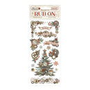 Stamperia Rub-On 4"x 8.5" - Gear Up For Christmas - Gears