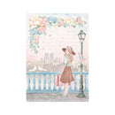 Stamperia Rice Paper Sheet A4 - Oh La La - Girl With Suitcase*