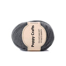 Poppy Crafts Wool Thread Anti-Pilling Yarn 50g - Dark Grey