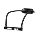 Black guitar pickup with a flexible arm on a white background
