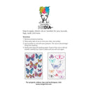 Butterfly rub-on transfers with application instructions on a white background