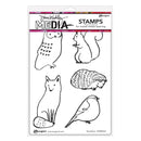 Dina Wakley Media Cling Stamps 6"x 9" - Woodland