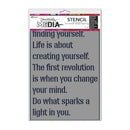 Dina Wakley Media Stencil 6" x 9" - Create Yourself