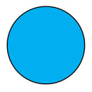 Blue circle with a black outline on a white background