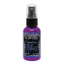 Purple ink spray bottle with black cap on a white background