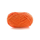Orange ball of yarn on a white background