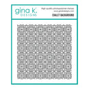 Gina K Designs stamp with geometric pattern on a white background